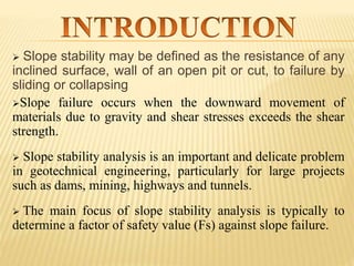 Slope stability | PPTX