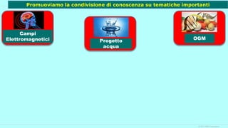 © 2017 IBM Corporation
Promuoviamo la condivisione di conoscenza su tematiche importanti
Progetto
acqua
Campi
Elettromagnetici OGM
 