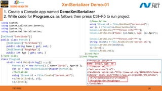 Working with XML and JSON Serializing | PPTX