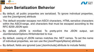Working with XML and JSON Serializing | PPTX