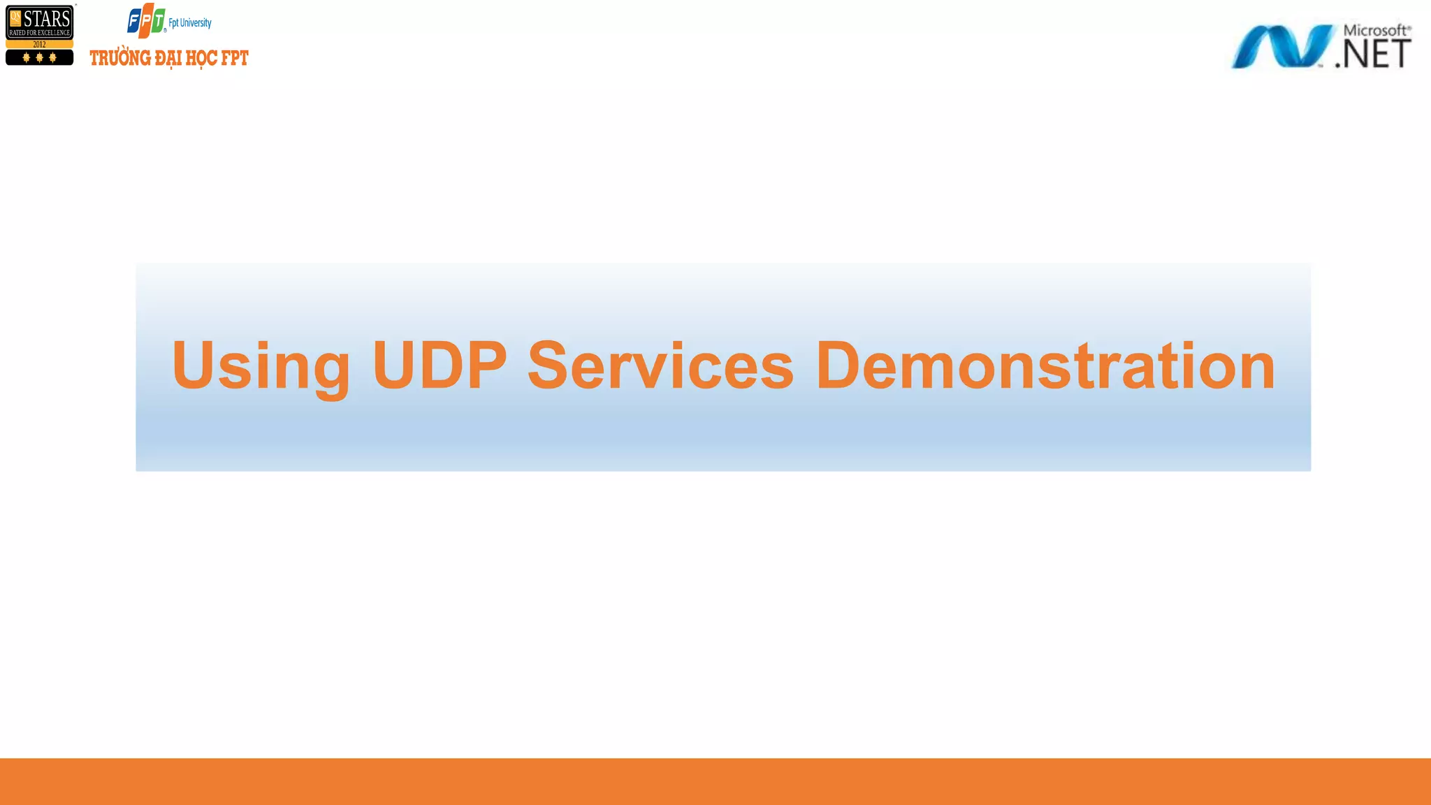 Using UDP Services Demonstration 