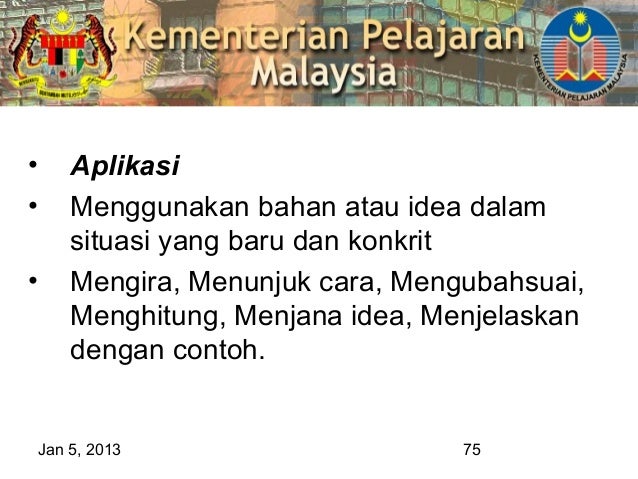 Contoh Soalan Aplikasi Taksonomi Bloom - Selangor p