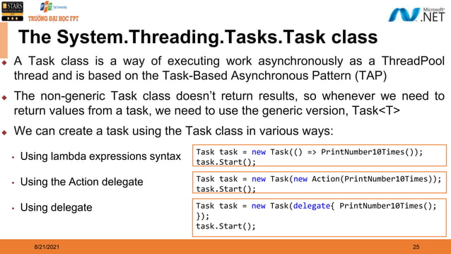 Asynchronous and Parallel Programming in .NET