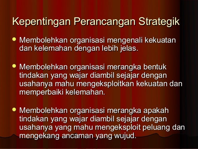 Perancangan Strategik