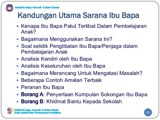 Slot 3 sarana ibu bapa
