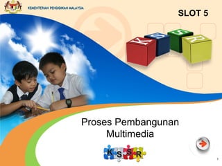 KEMENTERIAN PENDIDIKAN MALAYSIA

SLOT 5

Proses Pembangunan
Multimedia
1

 
