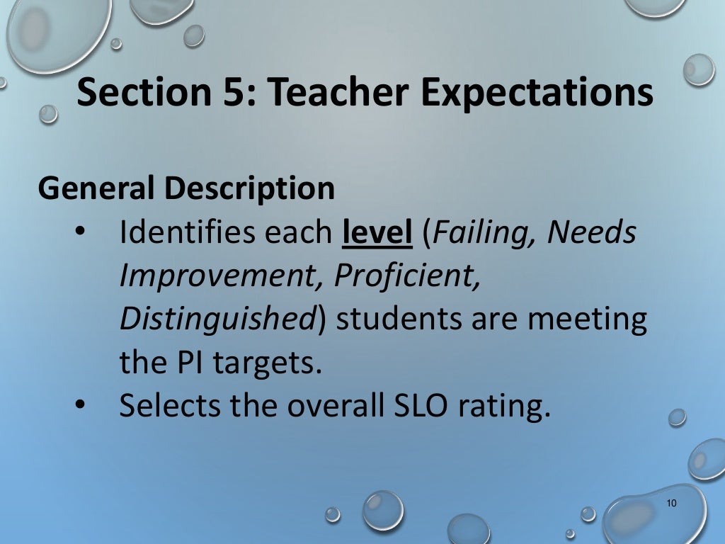 SLO Template Steps 4 and 5