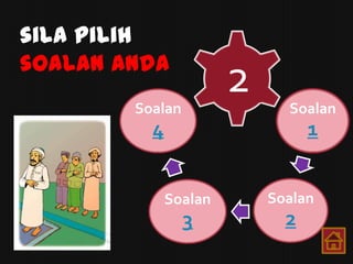 sila pilih
soalan anda
        Soalan
                       2     Soalan
          4                      1


              Soalan       Soalan
                 3           2
 