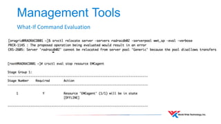 Management Tools 
What-If Command Evaluation 
 