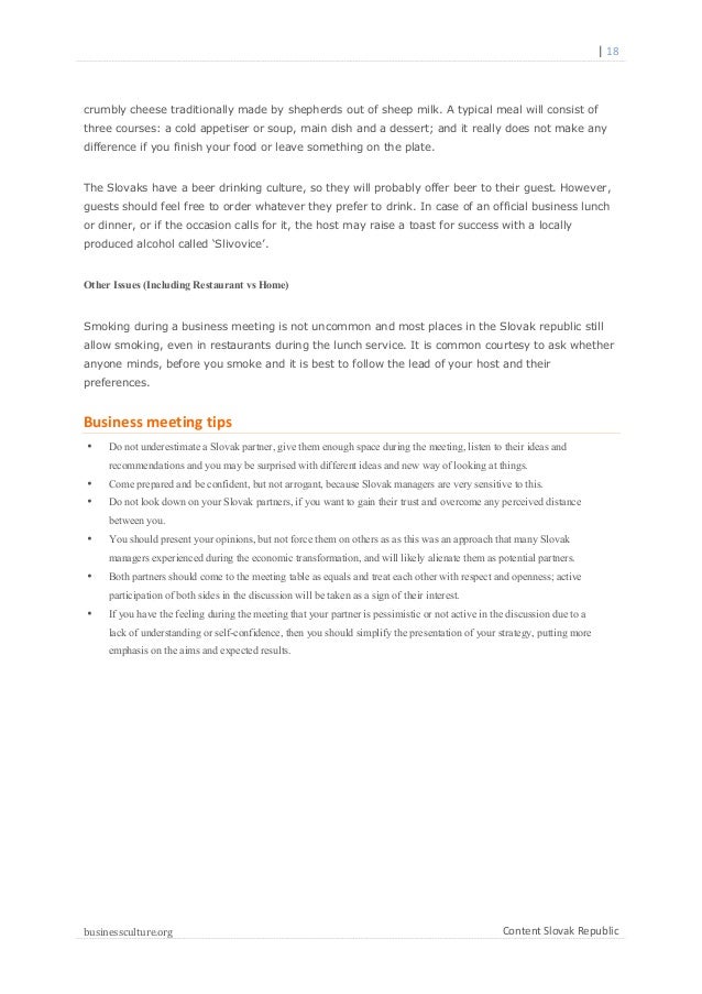 Slovak Business Culture Guide Learn About Slovak Republic