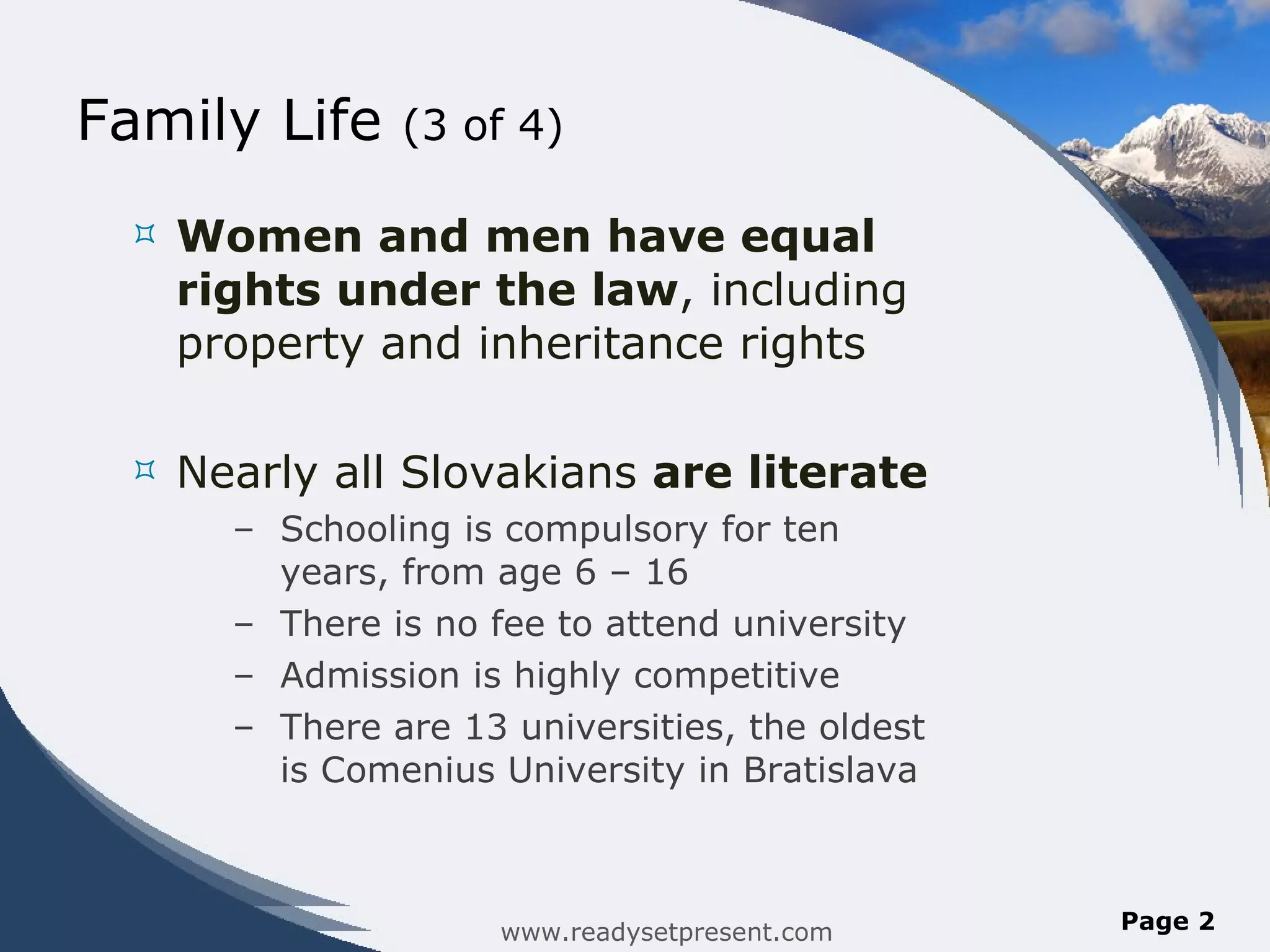 Slovakia Powerpoint Country Ppt