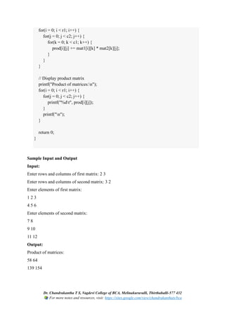 Solved First Semester B.C.A. C Programming Question Paper – Jan/Feb ...