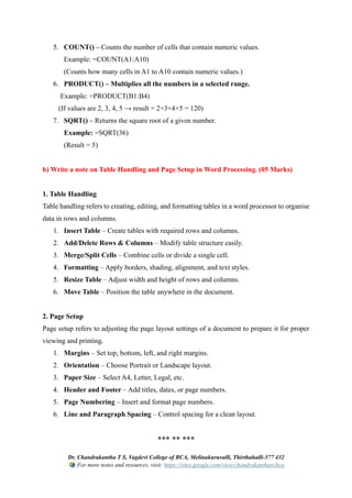 BCA 1st Semester Fundamentals Solved Question Paper 44121 | PDF