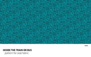 

INSIDE THE TRAIN OR BUS
pattern for seat fabric

 