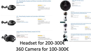 Headset for 200-300€
360 Camera for 100-300€
 