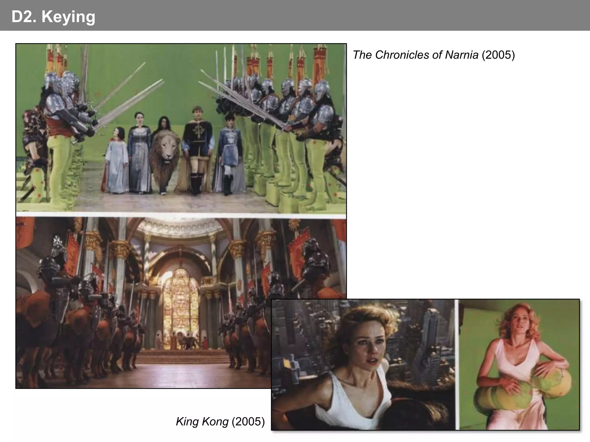 D2. Keying

                                The Chronicles of Narnia (2005)




             King Kong (2005)
 