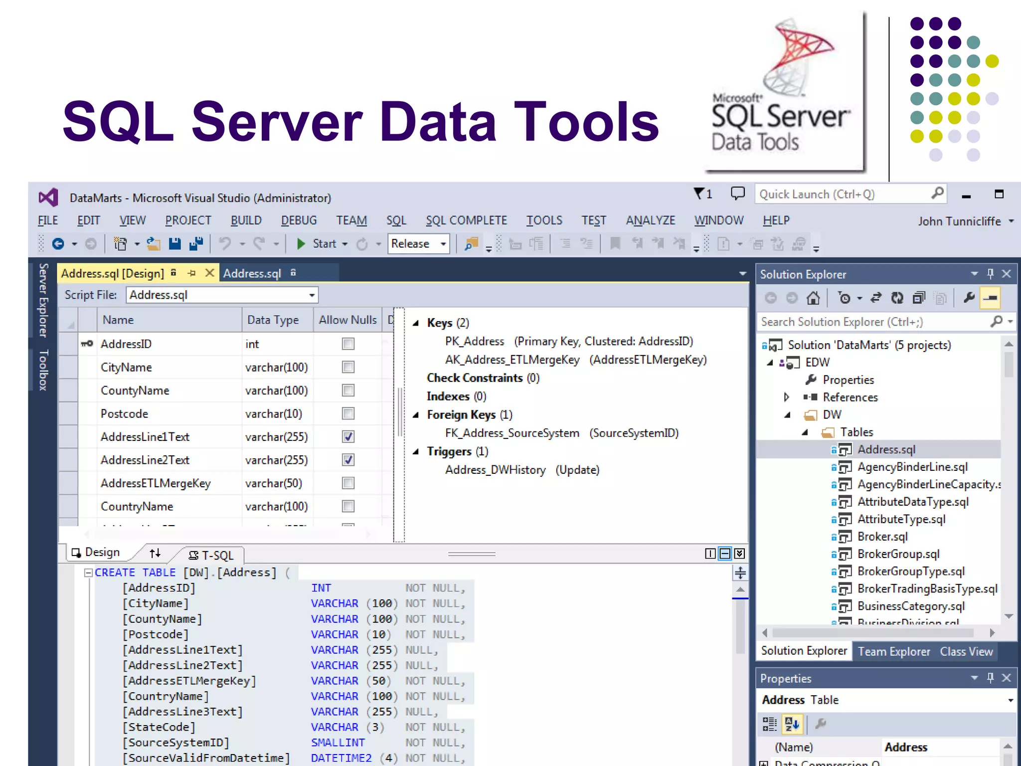 SQL Server Data Tools
 