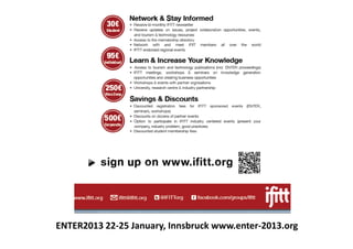 ENTER2013 22-25 January, Innsbruck www.enter-2013.org
 