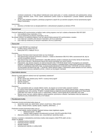 9LGHR
9ãHWN GRGDQp REUD]RYp VLJQiO DOHER ]i]QDP PXVLD VSĎĖDĢ QDVOHGRYQê ãWDQGDUG
x 3$/ L
R  ULDGNRY  DNWtYQFK ULDGNRY 