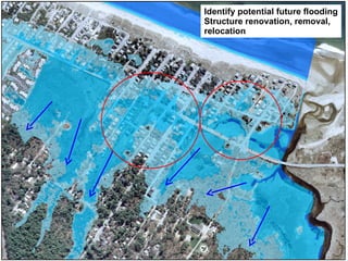 Allow potential marsh transgression? Identify potential future flooding Structure renovation, removal, relocation 