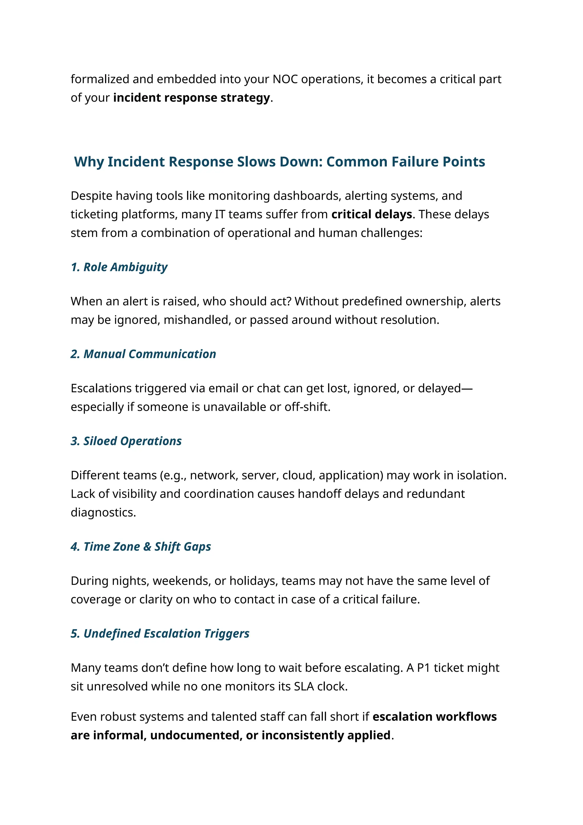 System Alert Noc Slow Incident Response in NOC: How to Build a Real-Time Escalation ...