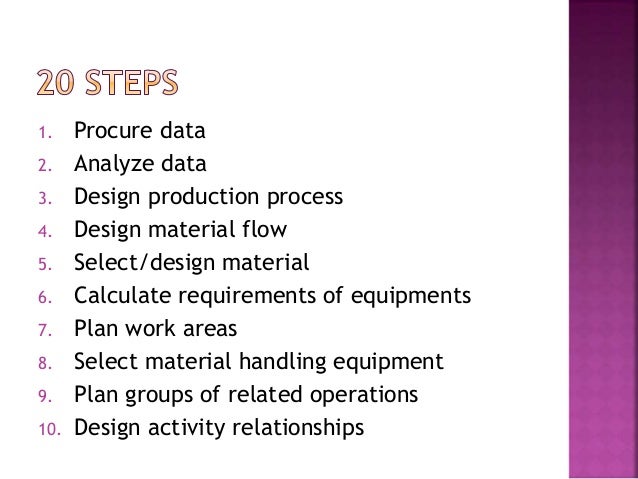 Systematic Layout Planning