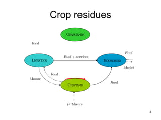 Crop residue tradeoffs in crop-livestock systems: Ideas for scenarios to be analyzed