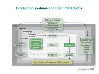 Drivers of change in crop-livestock systems and their potential impacts on agro-ecosystems services and human well-being to 2030