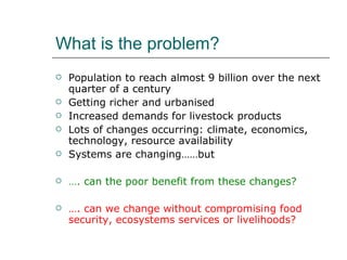 Drivers of change in crop-livestock systems and their potential impacts on agro-ecosystems services and human well-being to 2030