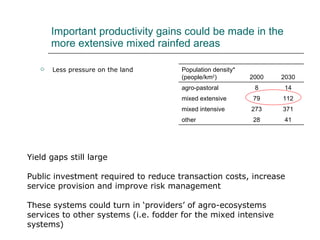 Drivers of change in crop-livestock systems and their potential impacts on agro-ecosystems services and human well-being to 2030