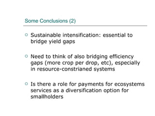Drivers of change in crop-livestock systems and their potential impacts on agro-ecosystems services and human well-being to 2030