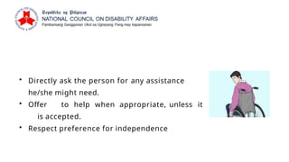 EFFECTIVE STRATEGIES ON HANDLING PWD CLIENTS AND OTHER VULNERABLE ...