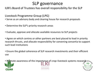 CGIAR Systemwide Livestock Programme: Achievements and prospects in a changing CGIAR