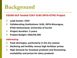 Realizing the benefits of cover crop legumes in smallholder crop-livestock systems of the hillsides of Central America: Trade-off analysis of using legumes for soil enhancing or as animal feed resource