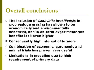 Realizing the benefits of cover crop legumes in smallholder crop-livestock systems of the hillsides of Central America: Trade-off analysis of using legumes for soil enhancing or as animal feed resource