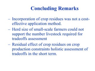 Balancing Livestock Needs and Soil Conservation: Assessment of Opportunities in Intensifying Cereal-Legume-Livestock Systems in West Africa