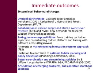 Fodder Adoption and Innovation Projects (FAP and FIP)