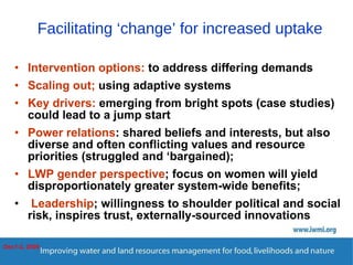 Enhancing Water Productivity in Crop-Livestock Systems of SSA:  Minimizing trade-offs and maximizing benefits