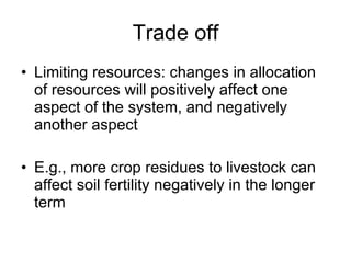 Modelling approaches to address crop-residue tradeoffs in mixed crop-livestock systems