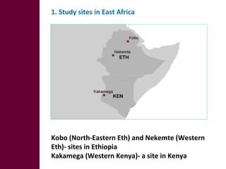 Optimizing livelihood and environmental benefits from crop residues in smallholder crop-livestock systems in sub-Saharan Africa and South Asia: regional case studies. Progress and preliminary research findings for East African sites