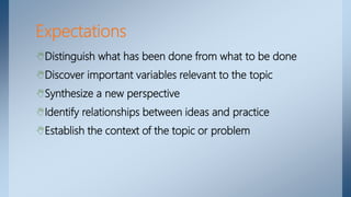 Scientific Literature Review | PPTX