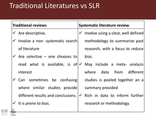 Introduction to systematic literature review