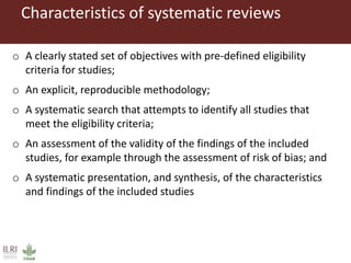 Introduction to systematic literature review