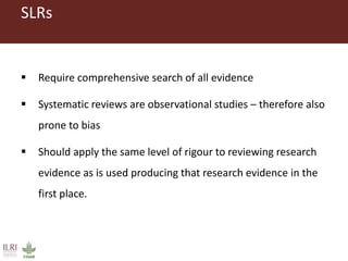 Introduction to systematic literature review