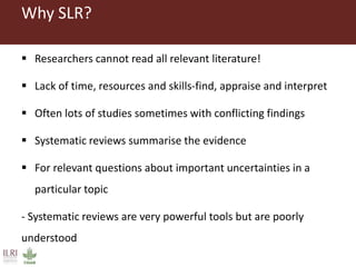 Introduction to systematic literature review