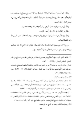 29
‫مق‬٤‫إؾمح‬ ‫سمـ‬ ‫مد‬ٛ‫حم‬ ‫مل‬٤‫ىم‬ :‫مل‬٤‫وىم‬
(
1
)
‫م‬٨‫طمدي‬ ‫وهذا‬ :
]‫[طمًـ‬
(
2
)
‫مح‬ٞ‫صح‬
،
‫ـ‬ ‫سم‬ ‫د‬ ‫زي‬ ‫محقه‬ٟ ‫ورومع‬
‫م‬٤‫م‬ٝ‫سمٕمْم‬ ‫وذم‬ ،‫اخلدري‬ ‫مد‬ٞ‫ؾمٕم‬ ‫وأسمق‬ ‫أرىمؿ‬
:
‫ل‬ ‫مت‬ٞ‫سم‬ ‫ؾ‬ ‫أه‬ ‫وقمؽميت‬ ،‫اهلل‬ ‫مب‬٤‫يمت‬ :‫ملم‬ٚ‫اًمث٘م‬ ‫مرك‬٤‫شم‬ ‫إين‬
.
‫م‬٧‫م‬ٌٞ‫اًم‬ ‫أهؾ‬ ‫اًمٕمؽمة‬ ‫ومجٕمؾ‬
.
‫مد‬ٌٞ‫قم‬ ‫أسمق‬ ‫مل‬٤‫وىم‬
(
3
)
ُ‫شم‬‫وأه‬ ِ‫اًمرضمؾ‬ ُ‫ة‬‫قمؽم‬ :‫وهمػمه‬
ُ‫ت‬‫م‬ٚ‫م‬ٞ‫وومّم‬ ‫ف‬
‫ف‬
:
.‫مقن‬ٟ‫إد‬ ‫ف‬ُ‫ٓم‬‫ره‬
،‫مرسمف‬٤‫أىم‬ ُّ
‫ظمص‬َ‫أ‬ ‫اًمرضمؾ‬ ‫قمؽمة‬ :‫إصمػم‬ ‫اسمـ‬ ‫مل‬٤‫وىم‬
.
‫إقمرايب‬ ‫اسمـ‬ ‫مل‬٤‫وىم‬
(
4
)
‫ل‬ ٌ‫م‬ٜ‫اًم‬ ‫ومٕمؽمة‬ :‫مل‬٤‫ىم‬ ،‫مٌف‬ٚ‫ص‬ ‫ُمـ‬ ‫وقم٘مٌف‬ ‫وذريتف‬ ‫اًمرضمؾ‬ ‫وًمد‬ ‫اًمٕمؽمة‬ :

‫اًمٌتقل‬ ‫م‬٦‫م‬ٛ‫مـم‬٤‫وم‬ ‫وًمد‬
.
‫وروي‬
(
5
)
‫مد‬ٞ‫ؾمٕم‬ ‫أيب‬ ‫قمـ‬
:‫مل‬٤‫ىم‬
‫اًمِمجرة‬ ‫مق‬٤‫ؾم‬ :‫اًمٕمؽمة‬
.
‫مٌل‬ٜ‫اًم‬ ‫وقمؽمة‬ :‫مل‬٤‫ىم‬

‫م‬٥ ‫م‬ٚ‫اعمٓم‬ ‫قمٌد‬
‫مؿ‬ٝ‫م‬ٜ‫ُم‬ ‫وإسمٕمدون‬ ‫إىمرسمقن‬ ‫قمؽمشمف‬ :‫مل‬٤‫ىم‬ ‫ُمـ‬ ‫مؿ‬ٝ‫م‬ٜ‫وُم‬ ،‫ووًمده‬
.
(
1
)
‫ر‬ ‫م‬ٙ‫سم‬ ‫ـ‬ ‫سم‬ ‫مًمح‬٤ ‫ص‬ ‫ـ‬ ‫سم‬ ‫اعمٖمػمة‬ ‫سمـ‬ ‫م‬٦‫م‬ٛ‫ظمزي‬ ‫سمـ‬ ‫مق‬٤‫إؾمح‬ ‫سمـ‬ ‫مد‬ٛ‫حم‬ ‫مر‬ٙ‫سم‬ ‫أسمق‬ ‫م‬٦‫م‬ٛ‫إئ‬ ‫مم‬٤‫إُم‬ ‫م‬٧ٌ‫اًمث‬ ‫مٌػم‬ٙ‫اًم‬ ‫مومظ‬٤‫احل‬
‫مل‬ٛ‫م‬ًٚ‫اًم‬
‫مومٕمل‬٤‫اًمِم‬
‫مسمقري‬٤ً‫م‬ٞ‫م‬ٜ‫اًم‬
(
223
–
311
.) ‫ه‬
‫مل‬٤‫ىم‬
‫اسم‬
‫ـ‬
‫من‬٤ٌ‫طم‬
:
‫م‬٤‫ُم‬
‫م‬٧‫رأي‬
‫قمغم‬
‫وضمف‬
‫إرض‬
‫ُمـ‬
‫حيًـ‬
‫م‬٦‫مقم‬٤‫م‬ٜ‫ص‬
‫مـ‬ًٜ‫اًم‬
‫ظ‬ ‫وحيٗم‬
‫م‬٤ ‫م‬ٝ‫مفم‬٤‫أًمٗم‬
‫مح‬٤‫ح‬ ‫اًمّم‬
‫م‬٤ ‫مداهت‬٤‫وزي‬
‫طمتك‬
‫من‬٠‫يم‬
‫مـ‬ًٜ‫اًم‬
‫م‬ٚ‫يم‬
‫م‬٤‫م‬ٝ
‫م‬٥‫مّم‬ٟ
‫م‬٦‫م‬ٜ‫م‬ٞ‫م‬ٞ‫قم‬
ٓ‫إ‬
‫اسمـ‬
‫م‬٦ ‫م‬ٛ‫ظمزي‬
‫ط‬ ‫وم٘م‬
.
‫مظ‬٤ ‫احلٗم‬ ‫مت‬٤ ‫ـمٌ٘م‬
(
2
:
720
-
731
،)
‫ػم‬ ‫ؾم‬
‫مٌالء‬ٜ‫اًم‬ ‫أقمالم‬
(
365:14
.)
(
2
)
‫ُمـ‬ ‫مدة‬٤‫زي‬
‫م‬٦‫مٖم‬ٚ‫اًم‬ ‫م‬٥‫هتذي‬
.
(
3
)
‫مم‬٤‫اإلُم‬
‫اًم‬ ‫ذو‬ ‫مد‬ٝ‫اعمجت‬ ‫مومظ‬٤‫احل‬
‫قمٌد‬ ‫سمـ‬ ‫ؾمالم‬ ‫سمـ‬ ‫مؾمؿ‬٤‫اًم٘م‬ ،‫مد‬ٌٞ‫قم‬ ‫أسمق‬ ،‫مقن‬ٜ‫ٗم‬
.‫اهلل‬
(
157
–
224
.) ‫ه‬
‫مل‬٤ ‫ىم‬
‫أحد‬
‫سمـ‬
‫م‬٦‫م‬ٛ‫م‬ٚ‫ؾم‬
:
‫م‬٧‫مٕم‬ٛ‫ؾم‬
‫مق‬٤‫إؾمح‬
‫سمـ‬
‫راهقيف‬
‫ي٘مقل‬
:
‫احلؼ‬
‫حيٌف‬
‫اهلل‬

:
‫أسمق‬
‫مد‬ٌٞ‫قم‬
‫مؾمؿ‬٤‫اًم٘م‬
‫سمـ‬
‫ؾمالم‬
‫أوم٘مف‬
‫ل‬ ‫م‬ٜ‫ُم‬
‫مؿ‬ٚ‫وأقم‬
‫مل‬ٜ‫ُم‬
:‫م‬٤‫م‬ٝ‫م‬ٜ‫ُم‬ ‫يمثػمة‬ ‫مت‬٤‫مٗم‬ٜ‫ُمّم‬ ‫ًمف‬ .
‫م‬٨‫احلدي‬ ‫م‬٥‫همري‬
.
‫مٌالء‬ٜ‫اًم‬ ‫أقمالم‬ ‫ؾمػم‬
(
490:10
.)
(
4
)
ٌ‫قم‬ ‫أسمق‬ ،‫م‬٦‫مٖم‬ٚ‫اًم‬ ‫مم‬٤‫إُم‬
‫مد‬٤‫زي‬ ‫سمـ‬ ‫مد‬ٛ‫حم‬ ،‫اهلل‬ ‫د‬
‫ا‬
ٕ‫ا‬ ‫سمـ‬
‫قٓهؿ‬ ‫ُم‬ ‫مل‬ٛ ‫مؿم‬٤‫اهل‬ ‫رايب‬ ‫قم‬
،
ٕ‫ا‬
‫م‬٦‫مسم‬٤ ً‫م‬ٜ‫اًم‬ ‫قل‬ ‫طم‬
(
150
–
231
‫ه‬
‫من‬٤‫يم‬ .)
‫م‬٥‫م‬ٞ‫رسم‬
‫اعمٗمْمؾ‬
‫سمـ‬
‫مد‬ٛ‫حم‬
‫اًمْمٌل‬
‫م‬٥‫مطم‬٤‫ص‬
‫مت‬٤‫م‬ٞ‫م‬ٚ‫اعمٗمْم‬
:
‫مظمذ‬٠‫وم‬
‫مف‬ٜ‫قم‬
:‫ذهٌل‬ ‫اًم‬ ‫مم‬٤‫اإلُم‬ ‫مل‬٤‫ىم‬ .
‫ف‬ ‫ًم‬
‫مت‬٤‫مٗم‬ٜ‫ُمّم‬
‫يمثػمة‬
،‫م‬٦‫م‬ٞ‫أدسم‬
‫مريخ‬٤‫وشم‬
،‫مئؾ‬٤ٌ‫اًم٘م‬
‫من‬٤‫ويم‬
‫م‬٥‫مطم‬٤‫ص‬
‫م‬٦‫م‬ٜ‫ؾم‬
‫مع‬٤ٌ‫واشم‬
.
‫مٌالء‬ٜ‫اًم‬ ‫أقمالم‬ ‫ؾمػم‬
(
687:10
.)
(
5
)
‫ذم‬
‫م‬٦‫مٖم‬ٚ‫اًم‬ ‫م‬٥‫هتذي‬
.‫مد‬ٞ‫ؾمٕم‬ ‫أيب‬ ‫قمـ‬ ‫اًمٗمرج‬ ‫أسمق‬ ‫وروى‬ :
 