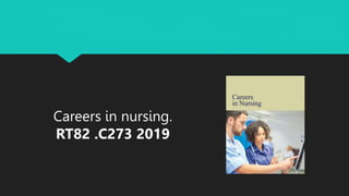 Careers in nursing.
RT82 .C273 2019
 
