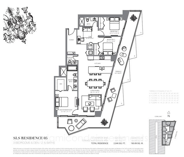 SLS Brickell floor plans