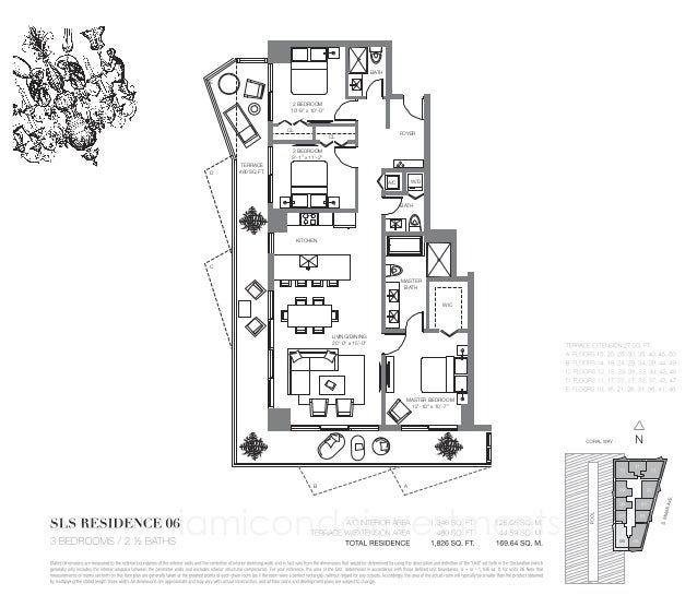 SLS Brickell floor plans