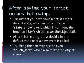 Sl scripting in English | PPT